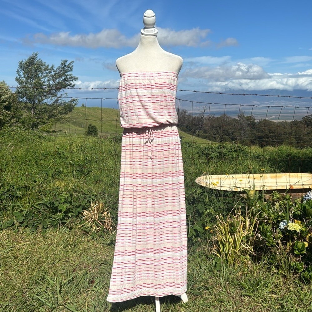 Letarte Strapless Beach Resortwear Maxi Dress large